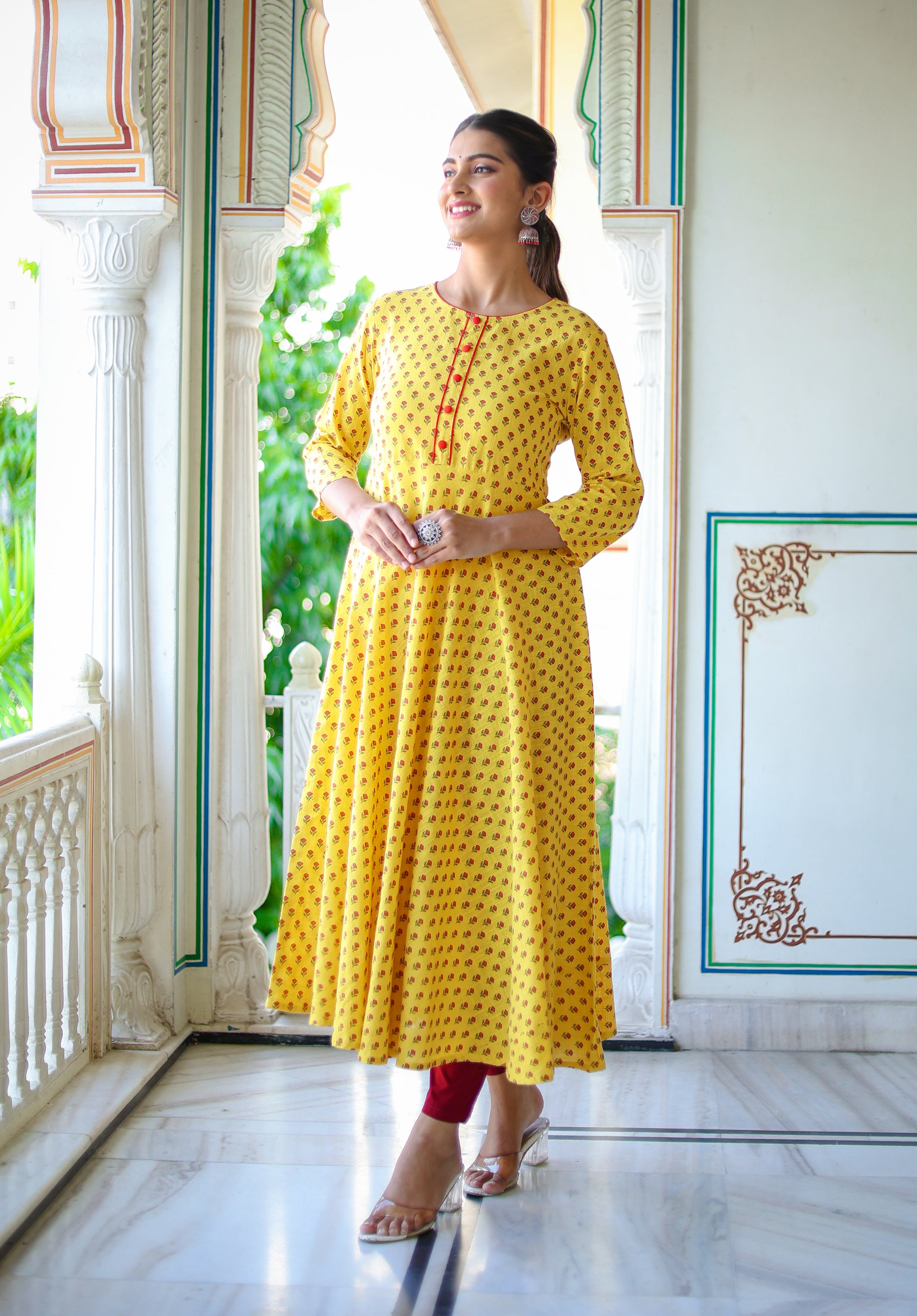 Yellow Colour Biva Navya Fancy Ethnic Wear Latest Designer Kurti Collection  3003 - The Ethnic World